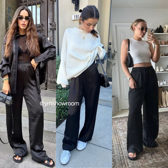 MANGO Satin pants - Picture 1 of 6